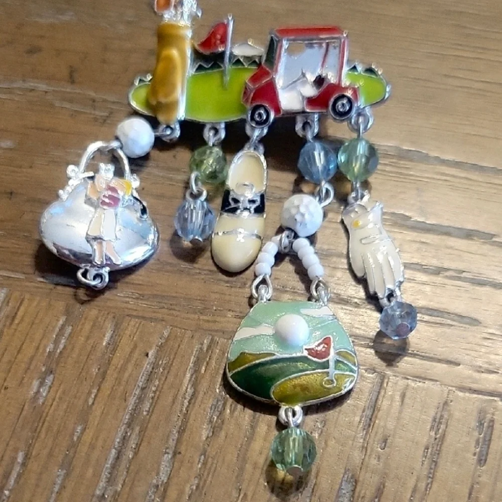 Golf-Themed Womens brooch